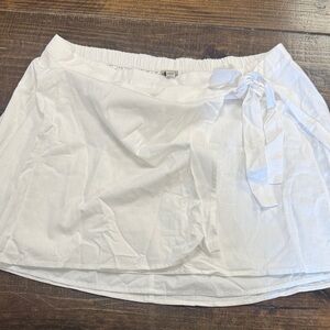 a new day White Wrap-Front Linen-Blend Skirt size XXL